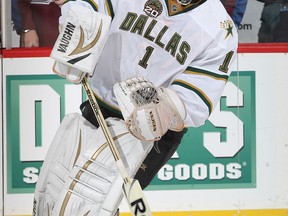Ex-Spit goalie Jack Campbell was a backup goalie with the Dallas Stars this year. (Getty photo)