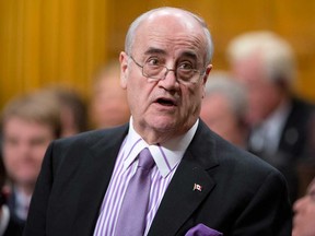 Minister of International Co-operation Julian Fantino responds to a question during question period in the House of Commons Monday April 15, 2013  in Ottawa. (THE CANADIAN PRESS/Adrian Wyld )