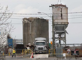 Demolition of the former General Chemical plant in Amherstburg, Ont. continues Monday, April, 29, 2013. The property is now owned by Honeywell Inc. (DAN JANISSE/The Windsor Star)