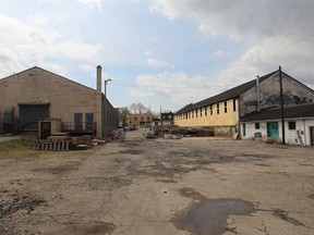 Site where Van Niforos, and business parter George Sofos, are in the midst of converting a massive historic structure in the 1100 block of University Avenue West, originally built in 1886 as North America's first electric streetcar production facility, into a new 400-seat Penalty Box location.  There was a temporary delay in construction Thursday, April 25, 2013, following a City of Windsor building department order.  (JASON KRYK/The Windsor Star)