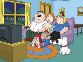 This image released by Fox shows characters from the Fox animated series, "Family Guy." Fox is pulling from websites an episode of "Family Guy" that depicts mass deaths at the Boston Marathon and has no immediate plans to air it again. Fox spokeswoman Gaude Paez says the episode has been removed from Fox.com and Hulu.com. (AP Photo/Fox)