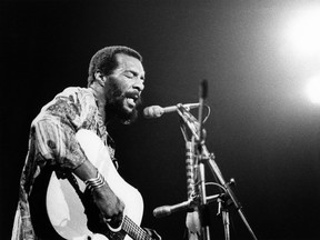 Folk musician Richie Havens has died of a heart attack at 72 years old. Havens performed at Woodstock and is known for the Billboard Top 100 song "Here Comes the Sun."  (Photo by Fin Costello/Redferns)