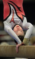 Kylie Perry from Rose City Gymnastics competes on the balance beam during the 2013 Ontario Gymnastics Championships at the St. Denis Centre. (JASON KRYK/The Windsor Star)