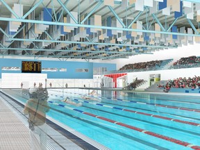 An artist rendering of the Natatorium looking north in the Windsor Family Aquatic Centre is pictured in this handout photo. (HANDOUT/The Windsor Star)