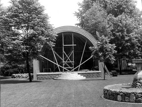 Fast nearing completion is Kingsville's new band shell being built in Wigle Park at a cost of over $1,000. The shell, pictured on May 28, 1942, will be used by the Kingsville Boys' Band for its summer concerts which are fast becoming one of south Essex's outstanding musical theatre. (FILES/The Windsor Star)