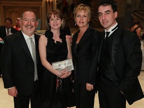 Dr. Len Cortese, Marry-Lou Cortese, Anita Liviero and John Liviero (left to right) attend Windsor Regional Hospital's the Big Night...A Rustic Italian Experience gala at the Ciociaro Club in Windsor on Friday, April 19, 2013.                            (TYLER BROWNBRIDGE/The Windsor Star)