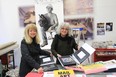 Artists and MayWorks Festival organizers Deborah Dunlop, left, and Susan Gold are hard at work preparing for the month-long festival. (JASON KRYK / The Windsor Star)