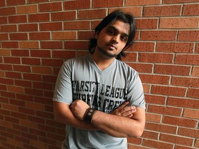 Musawar Khan, a first-year computer sciences student at U of W, felt so homesick and missed his family so much that he wrote a hip-hop song for his mom called Here’s to you Mother. It has since had more than 153,000 hits on YouTube and has been seen in 150 countries. (TYLER BROWNBRIDGE / The Windsor Star)