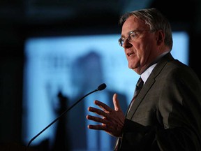 Hall of Fame goalie Ken Dryden speaks during the 8th annual WESPY Awards at the Caboto Club in Windsor Tuesday, April 9, 2013. (TYLER BROWNBRIDGE/The Windsor Star)