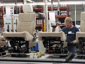 Seats are assembled at Magna's Integram plant in Lakeshore on Wednesday, May 29, 2013. The plant supplies seats for Chrysler minivans and foam for several other vehicles. (TYLER BROWNBRIDGE/The Windsor Star)