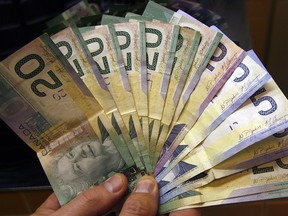 Canadian bills shown in a file photo.(NICK BRANCACCIO/The Windsor Star