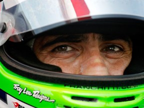 Dario Franchitti, driver of the #10 Suave Target Chip Ganassi Racing Honda, sits in his car prior to practice for the IZOD IndyCar Series Chevrolet Indy Dual in Detroit at the Raceway at Belle Isle Park. (Photo by Chris Trotman/Getty Images)