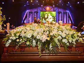 General view of the atmosphere at the funeral service for George Jones at The Grand Ole Opry on May 2, 2013 in Nashville, Tennessee. Jones passed away on April 26, 2013 at the age of 81.  (Photo by Rick Diamond/Getty Images for GJ Memorial)