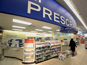 File photo of a pharmacy counter at a Shoppers Drug Mart Corp. store. (Windsor Star files)