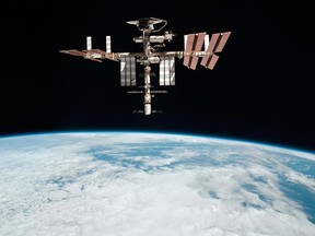 This May 23, 2011 file photo released by NASA shows the International Space Station at an altitude of approximately 220 miles above the Earth, taken by Expedition 27 crew member Paolo Nespoli from the Soyuz TMA-20 following its undocking. NASA on Thursday, May 9, 2013 said the International Space Station has a radiator leak in its power system. The outpost's commander calls the situation serious, but not life-threatening. (AP Photo/NASA, Paolo Nespoli, File)