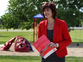 In this file photo, Lorraine Goddard, United Way director of community impact and development, speaks during a United Way funding announcement in Windsor on Monday, May 27, 2013. (TYLER BROWNBRIDGE/The Windsor Star)