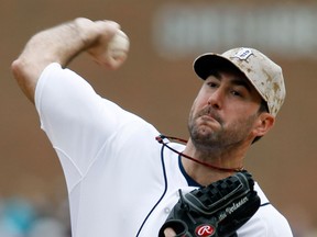 Detroit's Justin Verlander pitches against the Pittsburgh Pirates in the second inning at Comerica Park Monday. (Photo by Duane Burleson/Getty Images)