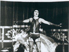 Tim Curry as Frank N. Furter sings Sweet Transvestite in The Rocky Horror Picture Show.