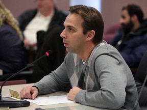 Joseph Papic speaks during a council meeting at city hall in Windsor on  February 14, 2011. (TYLER BROWNBRIDGE / The Windsor Star)