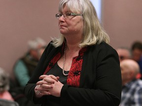 Lawyer Victoria Cross speaks during a city council meeting at city hall in Windsor on Monday, April 8, 2013.                             (TYLER BROWNBRIDGE/The Windsor Star)