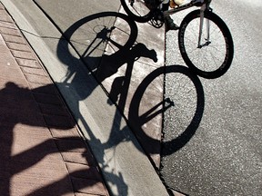A shadow of a cyclist. (Windsor Star files)