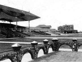 The Devonshire Race Track is pictured in this 1932 file photo. The track was closed in 1932 and sat vacant until it was torn down in 1949. (FILES/The Windsor Star)