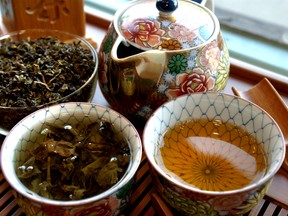 A pot of freshly brewed peppermint or chamomile tea is rich in soothing antioxidants.