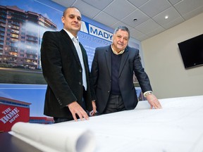 David Mady, president of Mady Development Corporation, and his father Chuck Mady, founder and CEO, at their Markham, Ont., offices. (Windsor Star files, 2013)