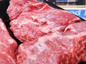Cuts of beef at a Sobeys store are shown in this 2011 file photo. (Ed Kaiser / Edmonton Journal)