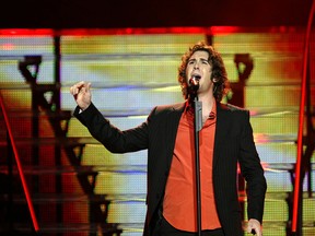 Josh Groban performs to an excited audience at the Rexall Place in Edmonton in this undated file photo. (Marc Bence/Edmonton Journal)