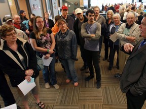 Marty Beneteau speaks to a tour group during an open house at the new Windsor Star building in Windsor on Saturday, May 11, 2013.                            (TYLER BROWNBRIDGE/The Windsor Star)