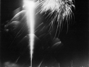 The fireworks display at Greenacres Park in St. Clair Beach capped off a day of pre-Victoria Day festivities on Sunday May 17, 1981. The party began at 2 p.m. with picnics, games for the whole family and a visit by the Knight of Columbus clown troupe. Then shortly after sunset the crowd of over 3,000 watched a 40-minute fireworks display. (TIM McKENNA/The Windsor Star)