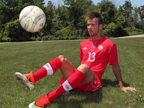 Stefan Cebara goes through some drills at McHugh Soccer Park . (NICK BRANCACCIO/The Windsor Star)