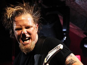 Metallica frontman James Hetfield and other heavy metal bands will be playing this weekend on Belle Isle, across from weary Windsor residents. (Postmedia News files)