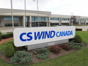 Exterior of the CS Wind Canada facility in Windsor, Ont., on Aug.3, 2011.  (JASON KRYK/ The Windsor Star)