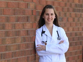 Dr. Alex Gow, originally from Ruthven, Ont., has completed her medicine residency and will be joining a practice in Leamington. (JASON KRYK/The Windsor Star)