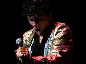 Elvis tribute artist, Brycen Katolinsky, performs in the final performance at the Windsor King Fest at the Chrysler Theatre, Sunday, June 23, 2013.  (DAX MELMER/The Windsor Star)