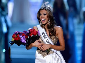 Miss Connecticut USA Erin Brady reacts after being crowned Miss USA during the 2013 Miss USA pageant at PH Live at Planet Hollywood Resort & Casino on June 16, 2013 in Las Vegas, Nevada. (Photo by Ethan Miller/Getty Images)