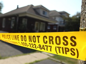 The scene of a fatal 2012 stabbing on Oak Avenue in Windsor. (Tyler Brownbridge/The Windsor Star)