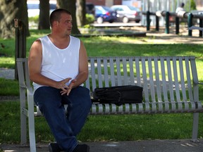 Ralph Logan, 28, is looking for help, Thursday June 20, 2013.  The unemployed father of two, has been running into red tape and roadblocks on his search for housing and a job.  (NICK BRANCACCIO/The Windsor Star)