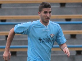 Eric Cirovski of the Windsor Stars makes a move at Windsor Stadium.  (DAN JANISSE/The Windsor Star)