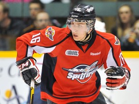 Spits winger Kerby Rychel skates at the WFCU Centre. (OHL Images)