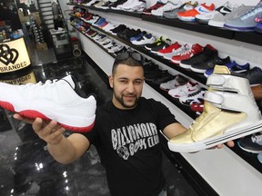 Ayad Saddy is shown in his BB Branded store in downtown Windsor in this file photo. (DAN JANISSE/The Windsor Star)