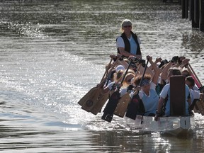 In this file photo, the WonderBroads dragon boat team heads out for a practice near the Puce Marina in Lakeshore. (DAN JANISSE / The Windsor Star)