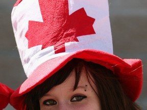 A Canada Day parade-goer in Windsor, Ont. is shown in this July 2010 file photo. (Ben Nelms / The Windsor Star)