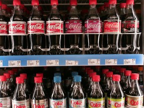 A file photo of bottles of Coca-Cola. (Photo by Scott Olson/Getty Images)