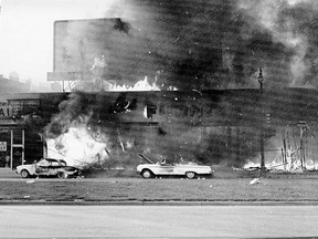 A Detroit furniture was fire-bomobed on Grand Boulevard during the race riots in July, 1967. (Windsor Star files)