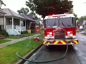Windsor fire crews reponded to a vacant house fire at 438 Bridge Ave. on Tuesday, June 25, 2013. (Twitpic: Jason Kryk/The Windsor Star)