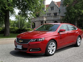 The new Chevrolet Impala is seen at Willistead Park in Windsor. (TYLER BROWNBRIDGE / The Windsor Star)