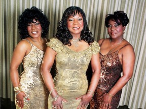 Martha Reeves, centre, and the Vandellas — Lois Reeves, left, and Delphine Reeves (both Martha’s younger sisters).